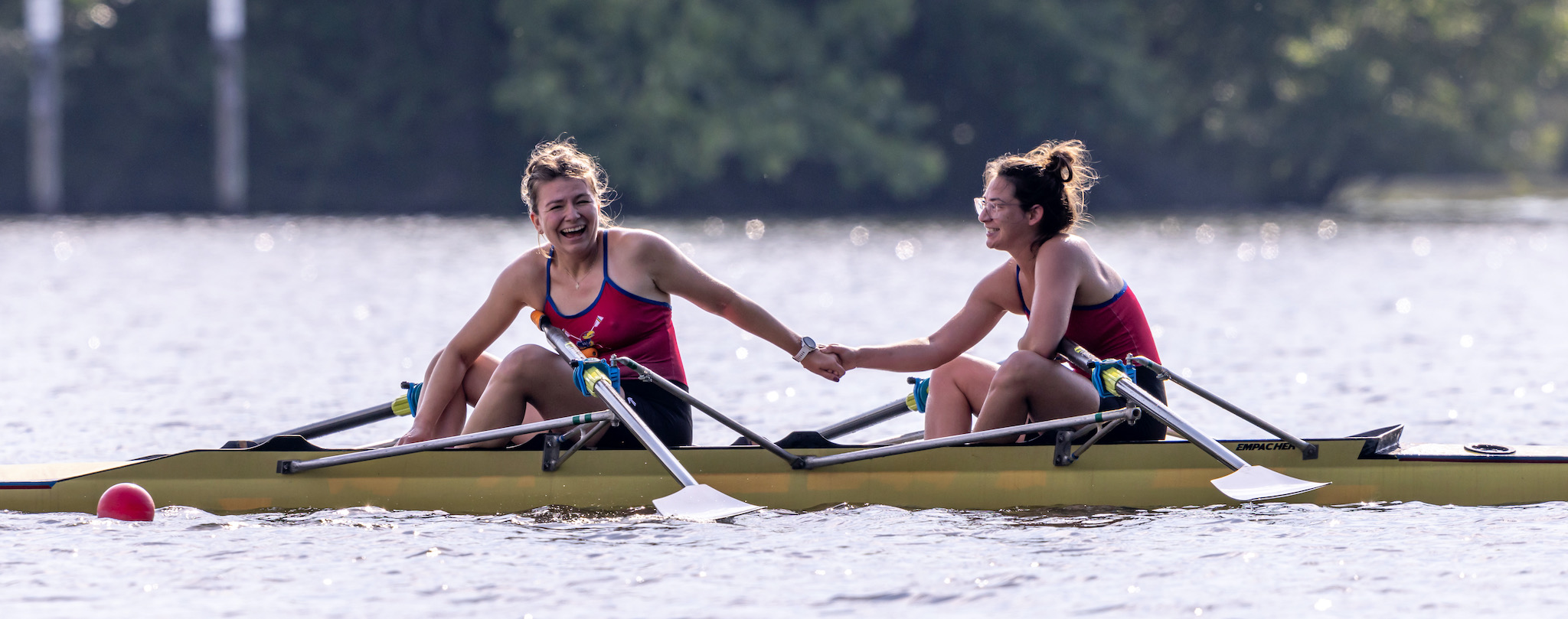 KU rowers winning.